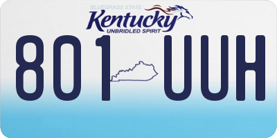 KY license plate 801UUH