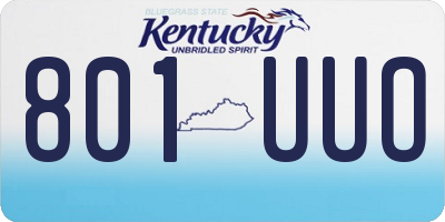 KY license plate 801UUO