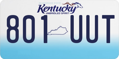KY license plate 801UUT