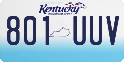 KY license plate 801UUV