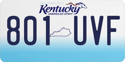 KY license plate 801UVF