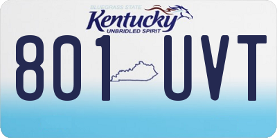 KY license plate 801UVT