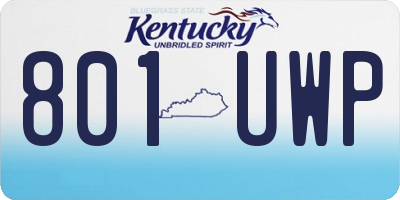 KY license plate 801UWP