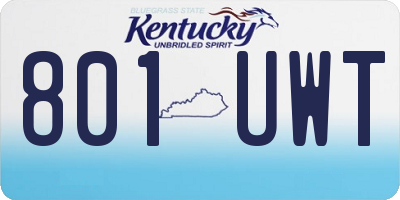 KY license plate 801UWT