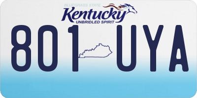 KY license plate 801UYA