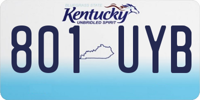 KY license plate 801UYB