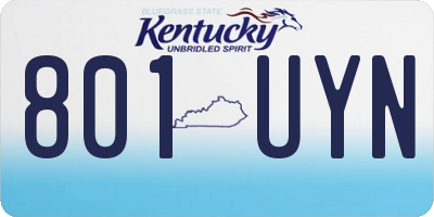 KY license plate 801UYN