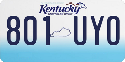 KY license plate 801UYO