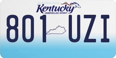 KY license plate 801UZI