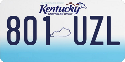 KY license plate 801UZL