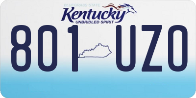 KY license plate 801UZO