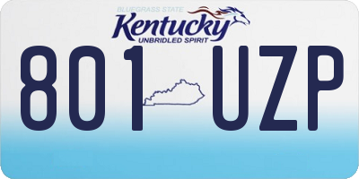 KY license plate 801UZP