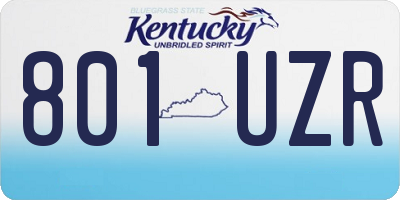 KY license plate 801UZR