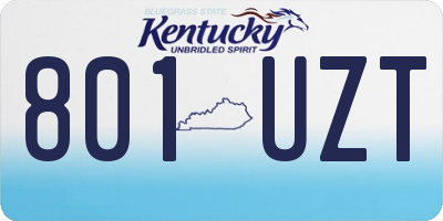 KY license plate 801UZT
