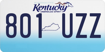 KY license plate 801UZZ