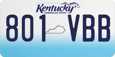 KY license plate 801VBB