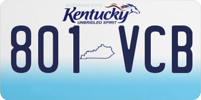 KY license plate 801VCB