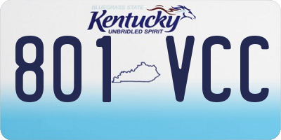 KY license plate 801VCC
