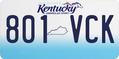 KY license plate 801VCK