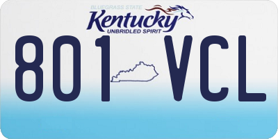 KY license plate 801VCL