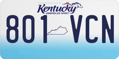 KY license plate 801VCN