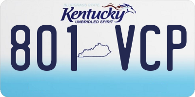 KY license plate 801VCP