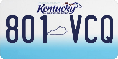 KY license plate 801VCQ