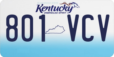 KY license plate 801VCV