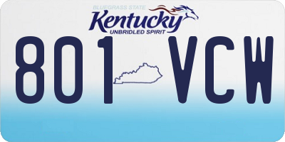 KY license plate 801VCW