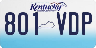 KY license plate 801VDP