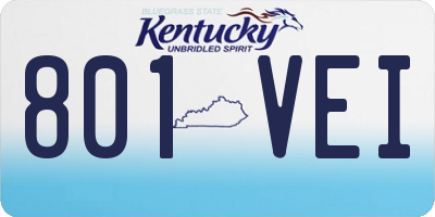 KY license plate 801VEI