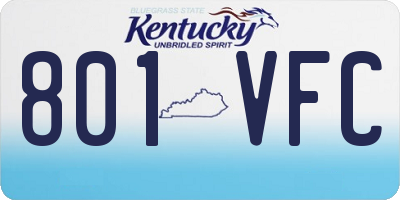 KY license plate 801VFC