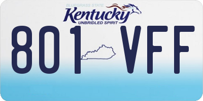 KY license plate 801VFF