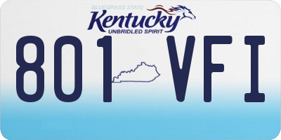 KY license plate 801VFI