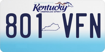 KY license plate 801VFN