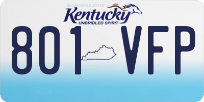 KY license plate 801VFP