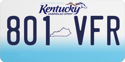 KY license plate 801VFR