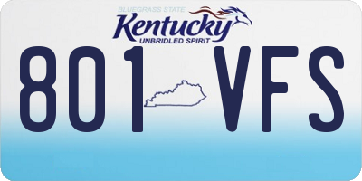 KY license plate 801VFS
