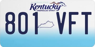 KY license plate 801VFT