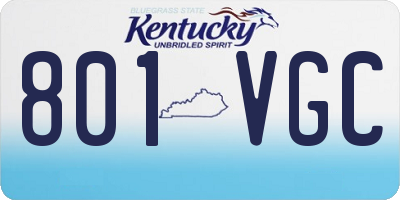 KY license plate 801VGC