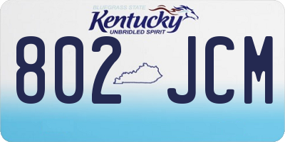 KY license plate 802JCM