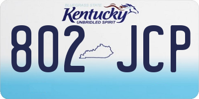 KY license plate 802JCP