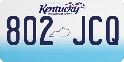 KY license plate 802JCQ