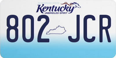 KY license plate 802JCR