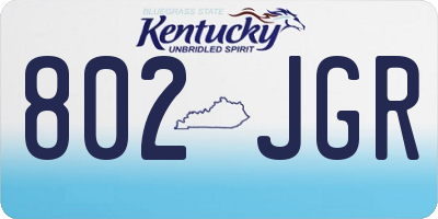 KY license plate 802JGR