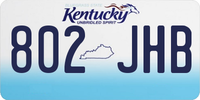 KY license plate 802JHB