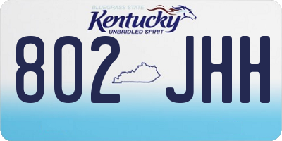 KY license plate 802JHH