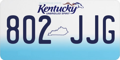 KY license plate 802JJG