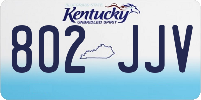 KY license plate 802JJV