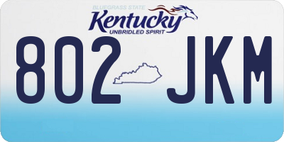 KY license plate 802JKM